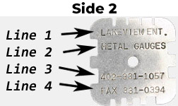 Example front side of MetalGauge